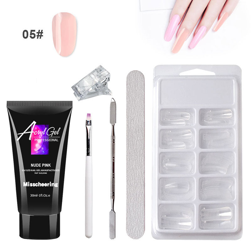 Painless Extension Gel Nail Art Without Paper Holder Quick Model Painless Crystal Gel Set