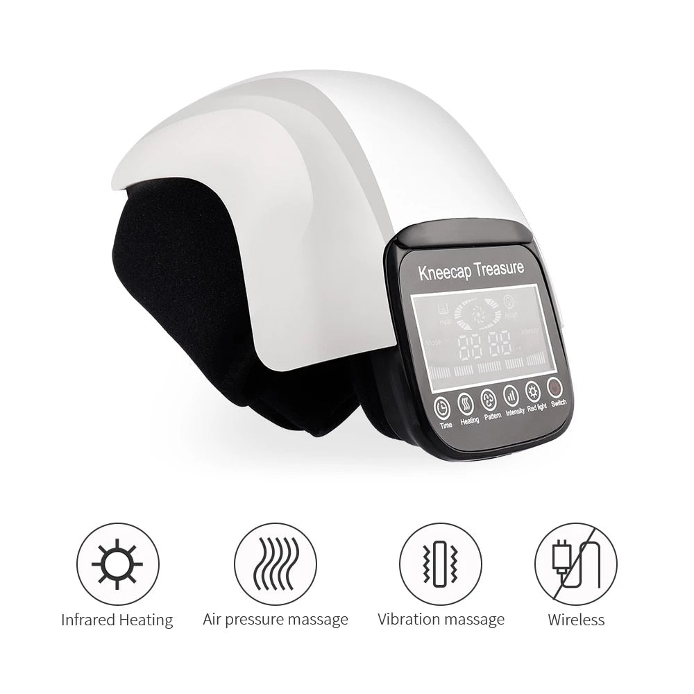 Electric Infrared Knee Massager - Pain Relief & Rehabilitation, Air Pressure & Vibration