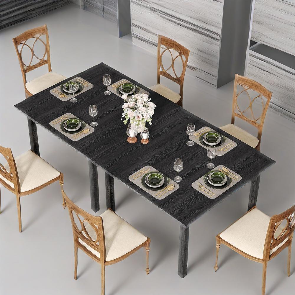 39" Rustic Farmhouse Dining Table | Small Space Kitchen Table 2–4 Seater | Rustic Brown Office Desk | Modern Wood Table for Home