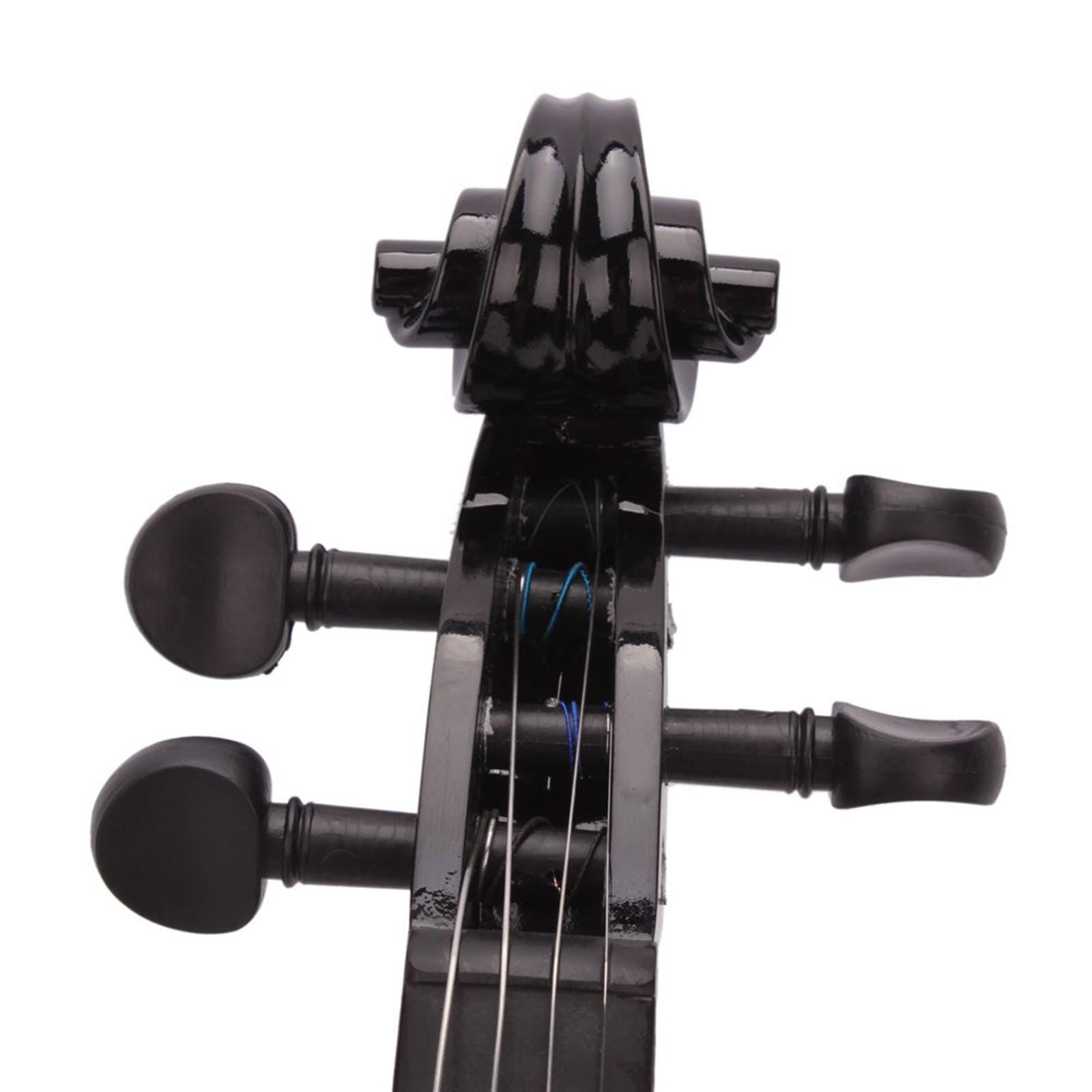 4/4 Black Acoustic Violin Full Size with Case Bow Rosin Beginner Student Music Instrument Set