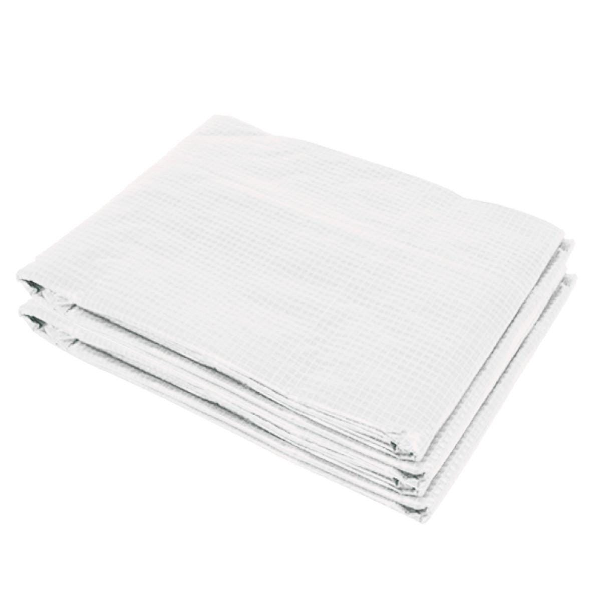 Greenhouse Cover Replacement | Waterproof PE Plastic Tunnel Tarp, Roll-Up Door, Reinforced Grid, Frost & Hail Protection