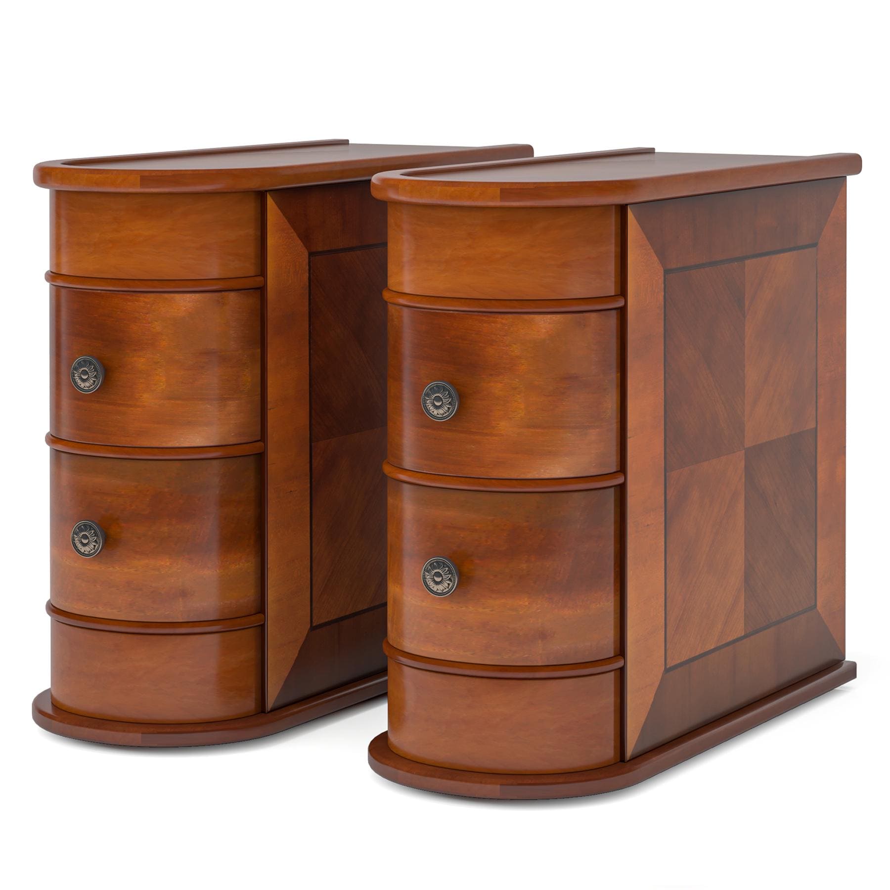 Solid Wood Bedside Table with 2 Drawers | No Assembly Nightstand | Oak Bedroom Side Table | Classic Wooden End Table for Living Room