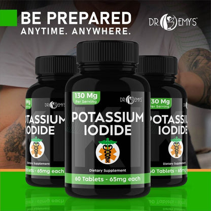 Potassium + Iodide Pills Tablets☆130 mg Supplement☆Survival Kit Fallout